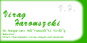 virag haromszeki business card